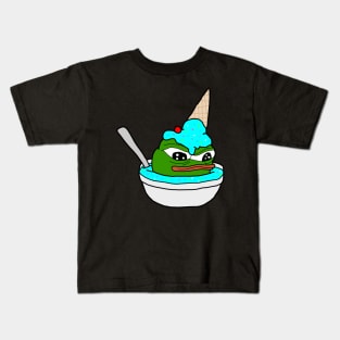 Ice Cream Sundae Pepe Kids T-Shirt